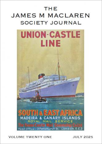 Journal 21 of James M MacLaren Society July 2025 Union-Castle Line poster